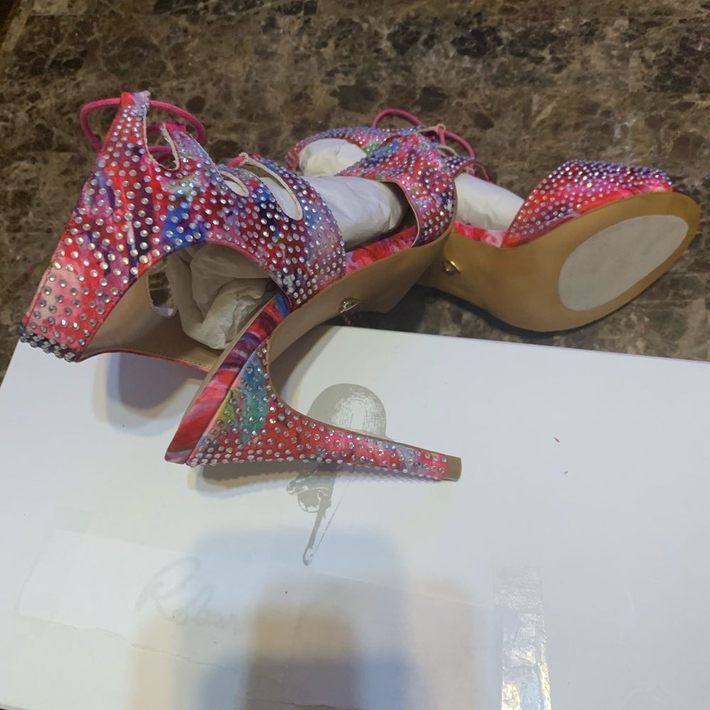 Thalia Sodi Rhumba Rhinestones Lace-up Sandals - Picture 5 of 8